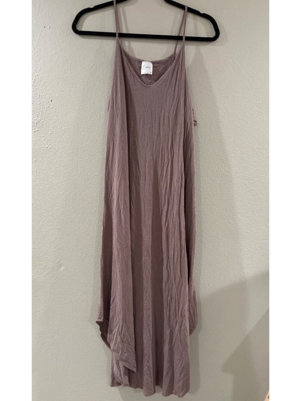 mauve Livi by Olivia Rae Dress knit midi dress with spaghetti straps size M